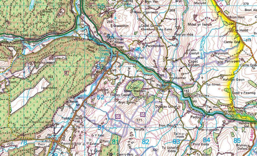 Custom Printed Ordnance Survey 150 000 Wallpaper Map