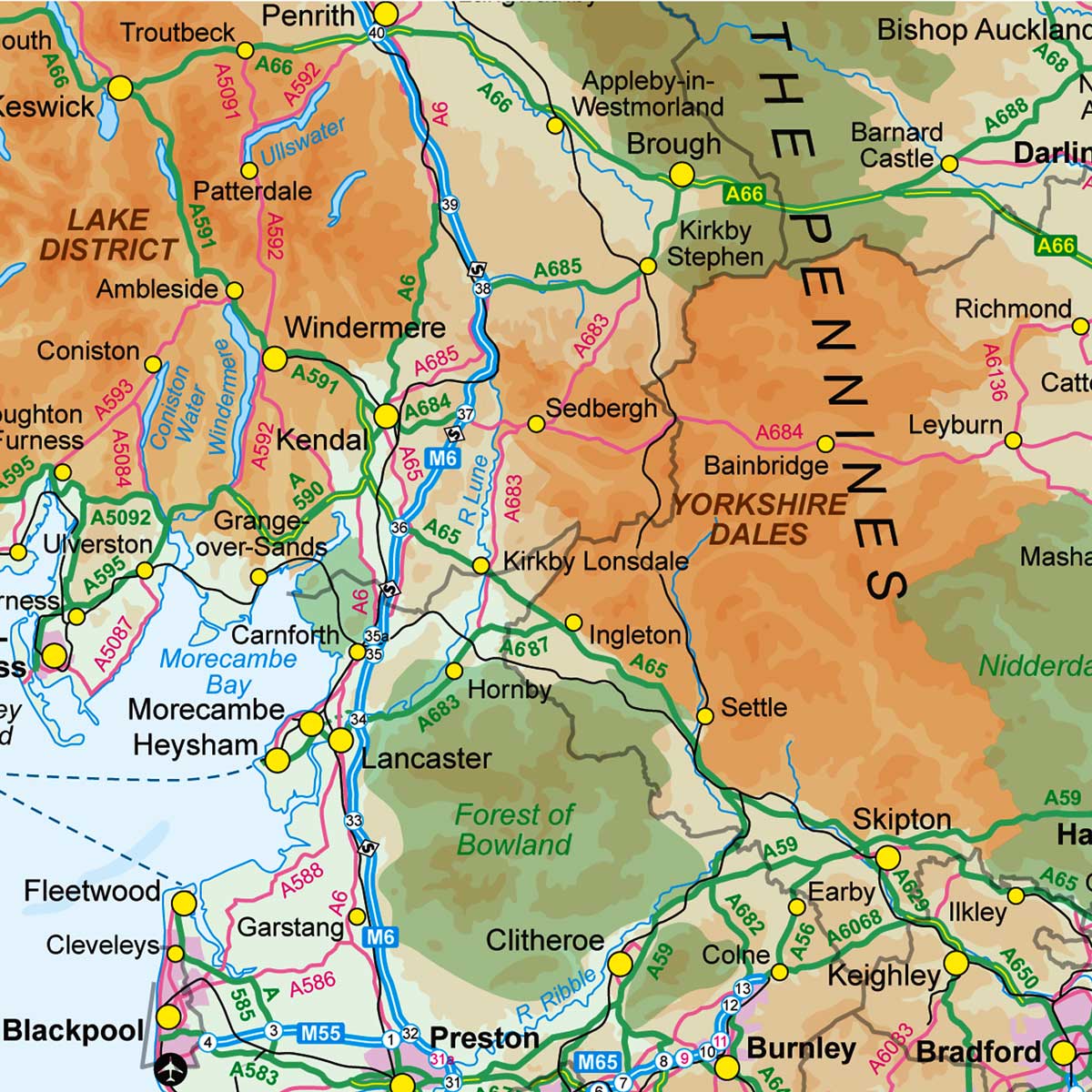 Custom Printed Ordnance Survey 11 Million Wallpaper Map