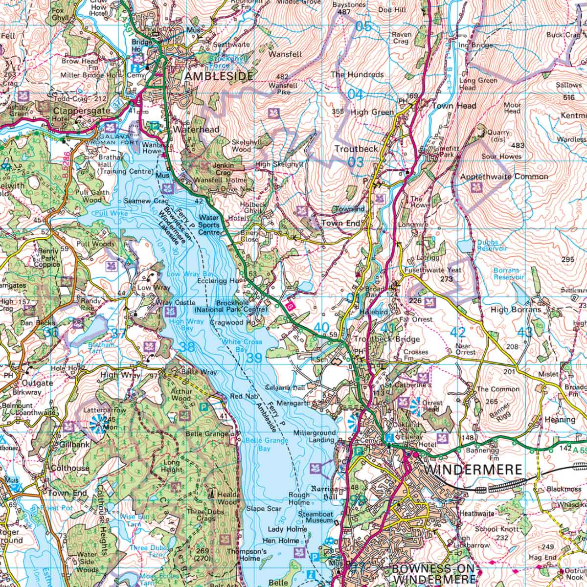 Custom Printed Ordnance Survey 150 000 Wallpaper Map