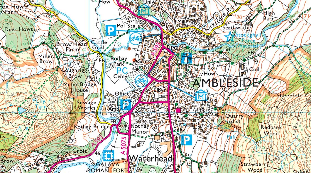 Custom Printed Ordnance Survey 1:25 000 Wallpaper Map