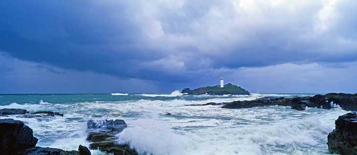 Approaching Storm Godrevy Lighthouse