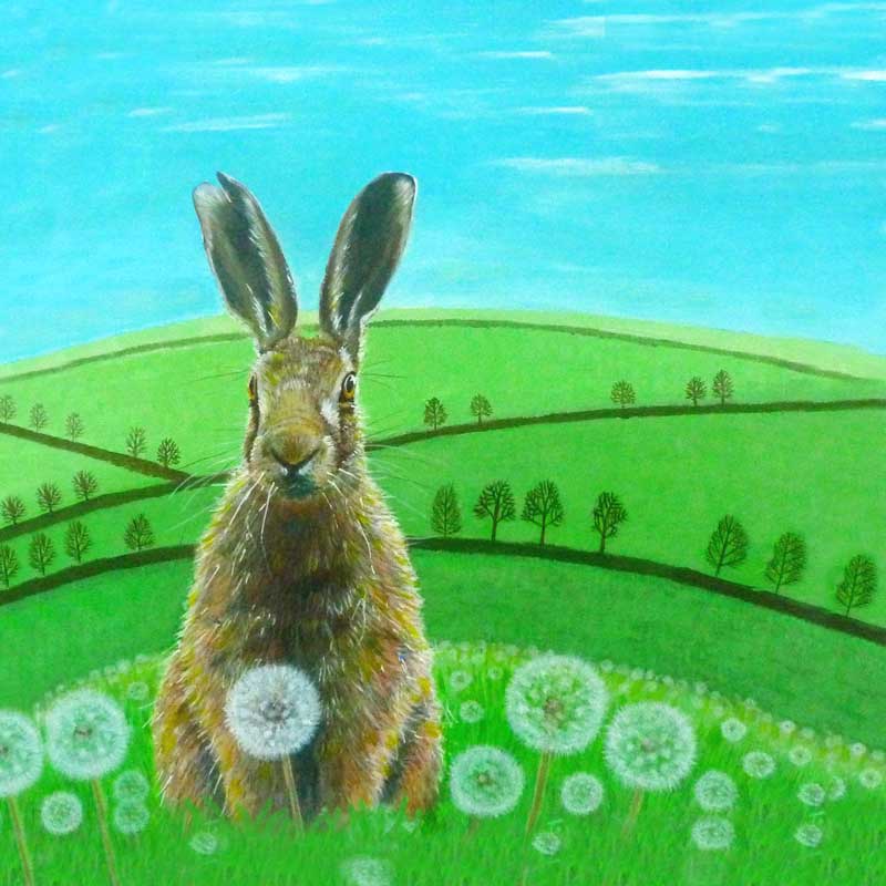 Fat Hare in Dandelions