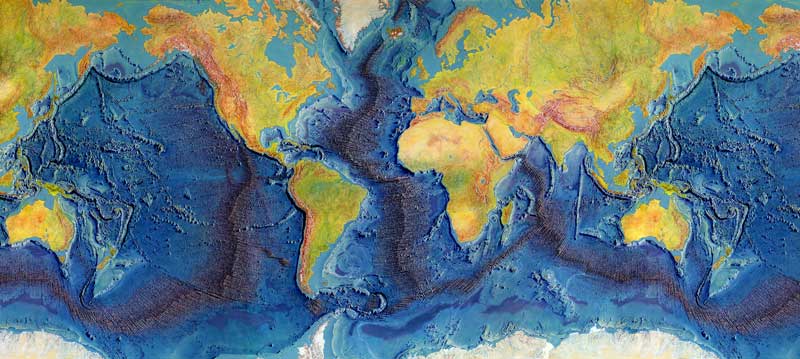 World Ocean Floor Map