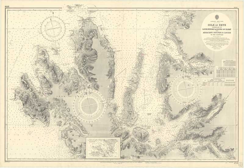 Admiralty Chart - West Coast Isle of Skye (1961)