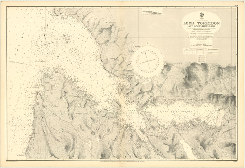 Admiralty Chart - Loch Torridon (1929)