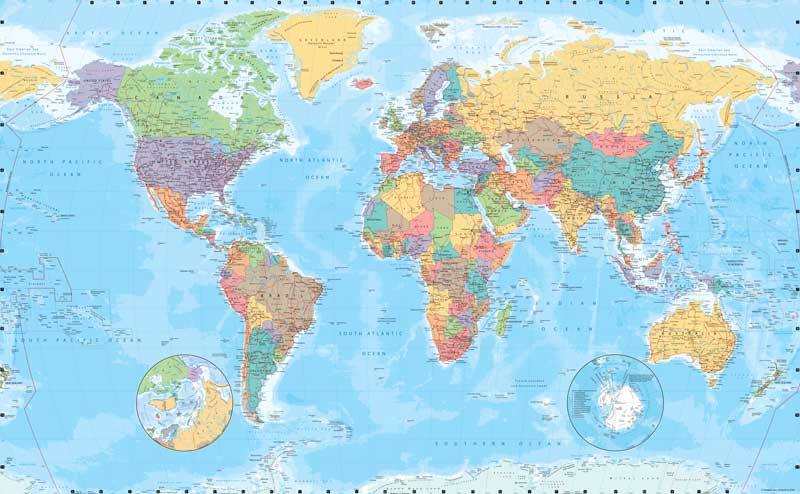 Collins Political World Map World Map