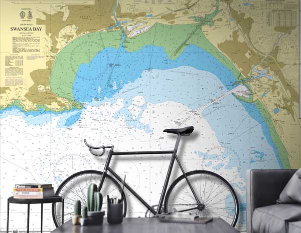 Swansea Bay inc The Mumbles River Neath Briton Ferry Port Talbot Wallpaper Mural
