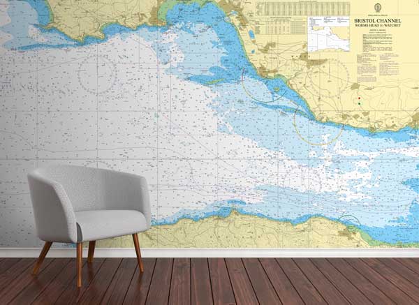 Bristol Channel Worms Head to Watchet Wallpaper Mural