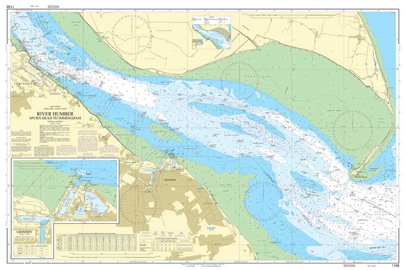 Admiralty Chart - River Humber - Spurn Head to Immingham