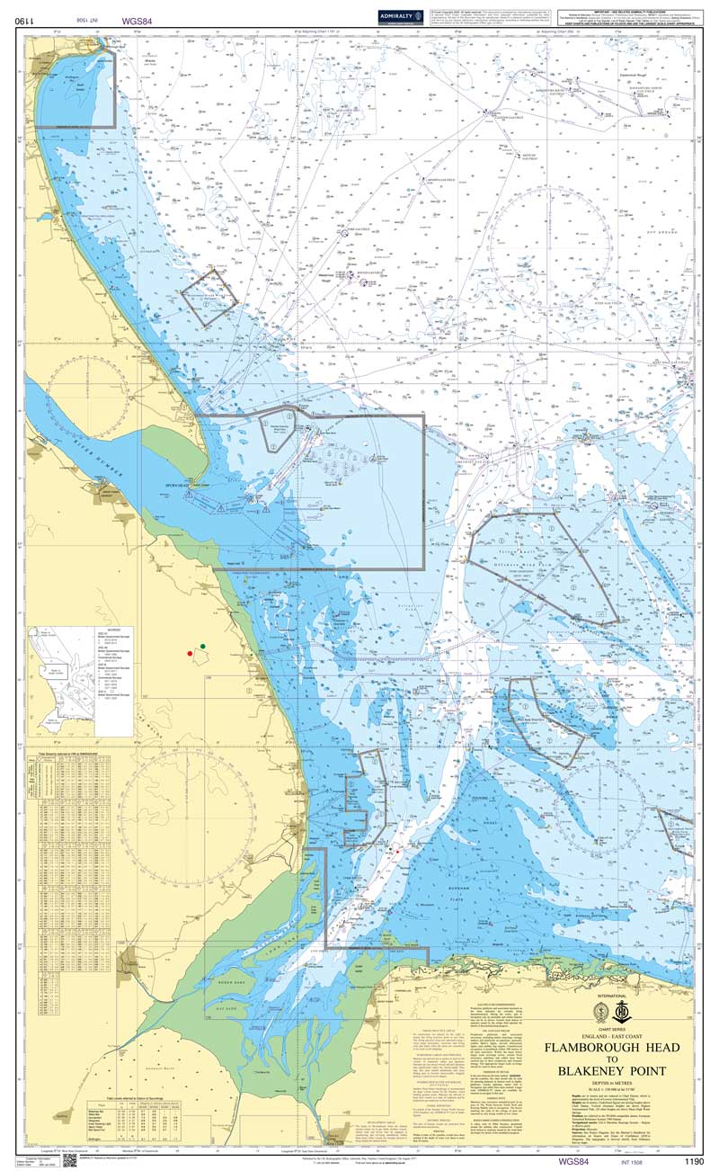 Admiralty Chart - Flamborough Head to Blakeney Point