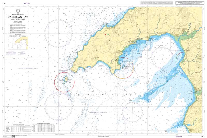 Admiralty Chart - Cardigan Bay inc Barmouth, Porthmadog, Porth Dinllaen