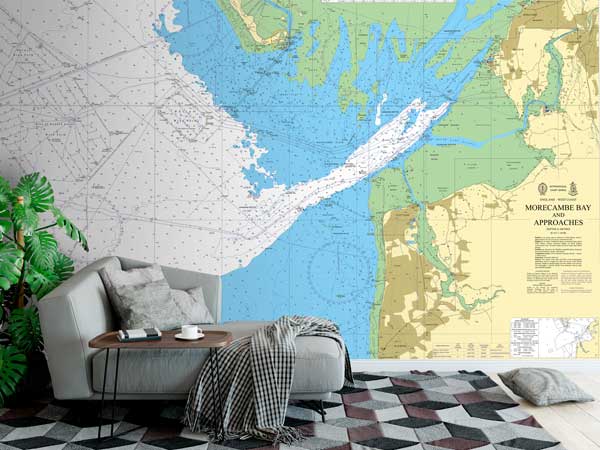 England - West Coast Morecambe Bay and Approaches Wallpaper Mural