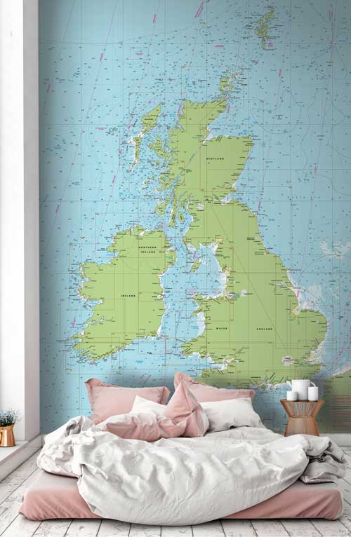 British Isles Wallpaper Mural