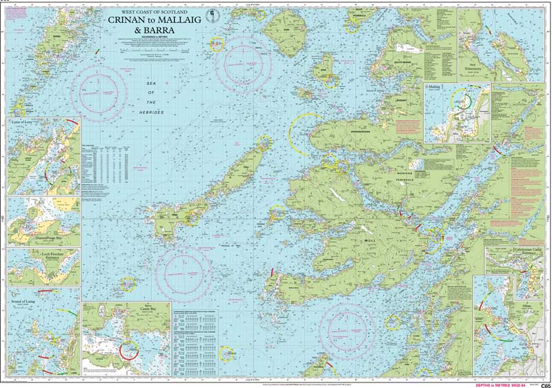 Imray Chart - West Coast of Scotland - Crinan to Mallaig & Barra