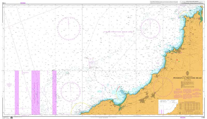 Admiralty Chart - Cornwall Pendeen to Trevose Head