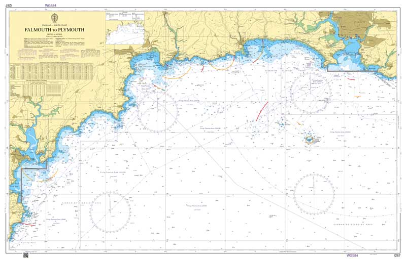 Admiralty Chart - Falmouth to Plymouth