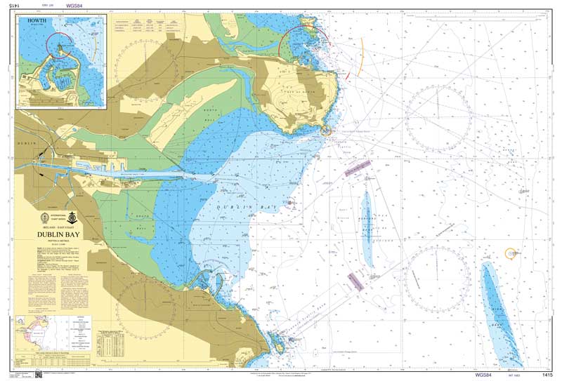 Admiralty Chart - Dublin Bay