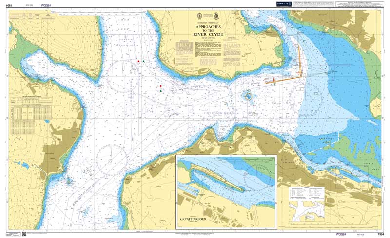 West Coast Approaches to the River Clyde including Greenock Great Harbour