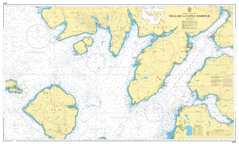 Admiralty Chart - Mallaig to Canna Harbour