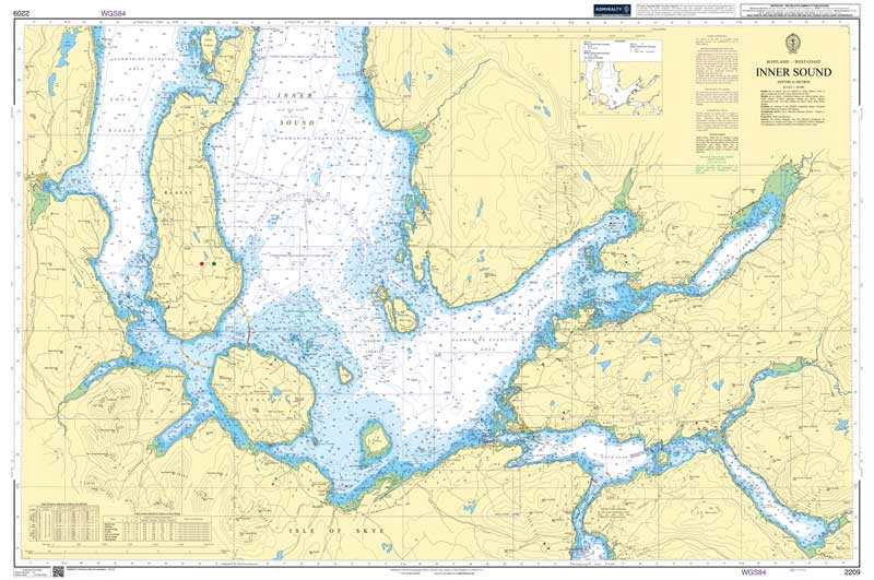 Admiralty Chart - West Coast Inner Sound