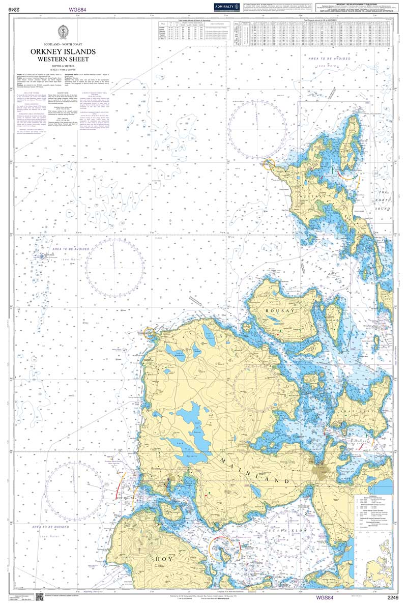 Admiralty Chart - Orkney Islands Western Sheet