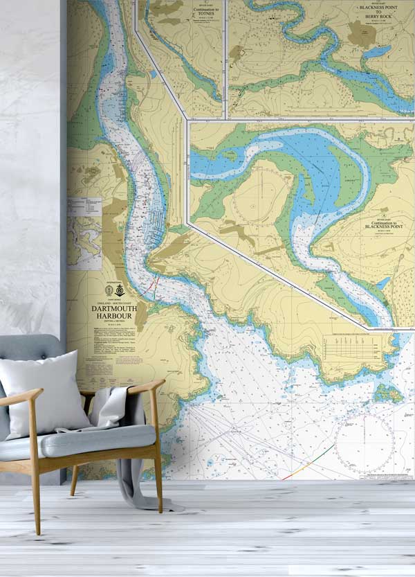 Devon Dartmouth Harbour Wallpaper Mural