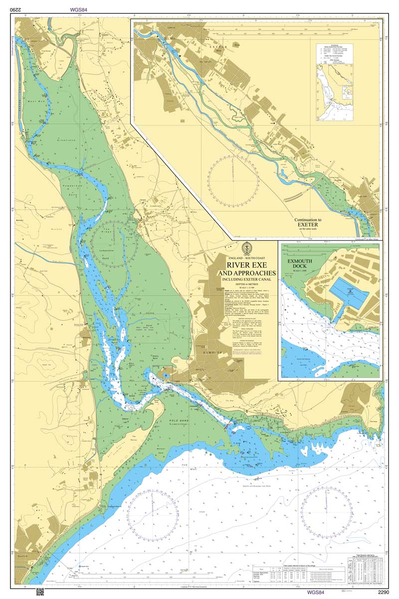 Admiralty Chart - Devon River Exe and Approaches