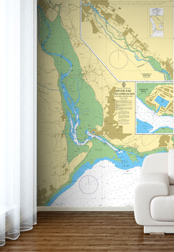Devon River Exe and Approaches including Exeter Canal Wallpaper Mural