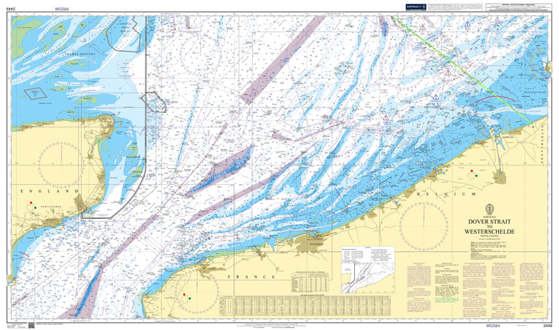 Admiralty Chart - North Sea Dover Strait to Westerschelde