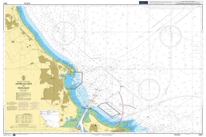 Approaches to Tees Bay inc Hartlepool
