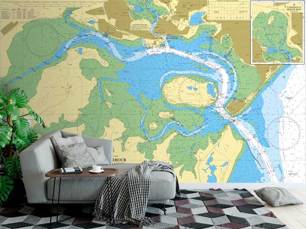 Dorset Poole Harbour and Approaches inc Wareham & Brownsea Island Wallpaper Mural