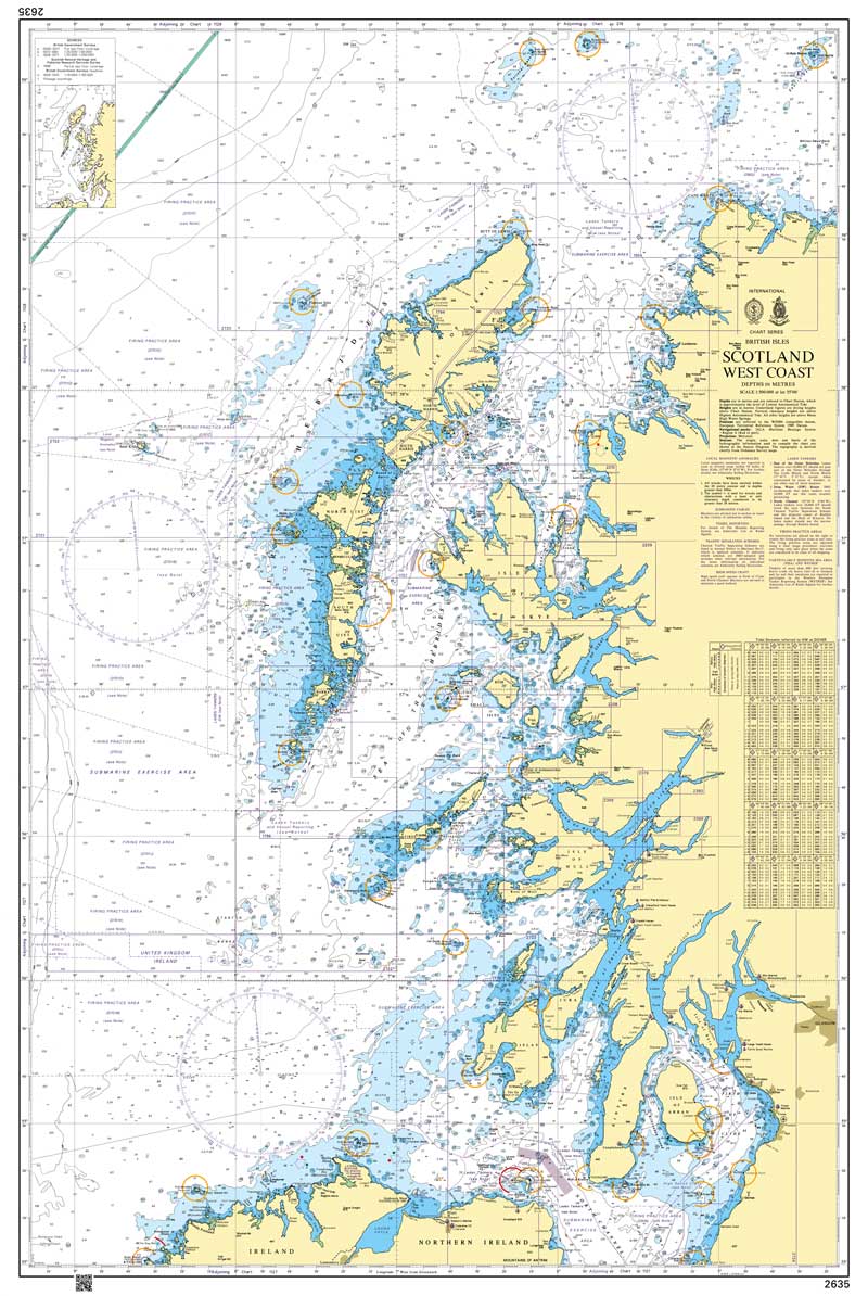 Admiralty Chart - West Coast including Glasgow and Ayr