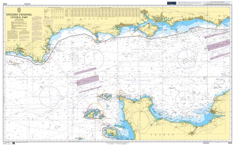 Admiralty Chart - English Channel Central Part