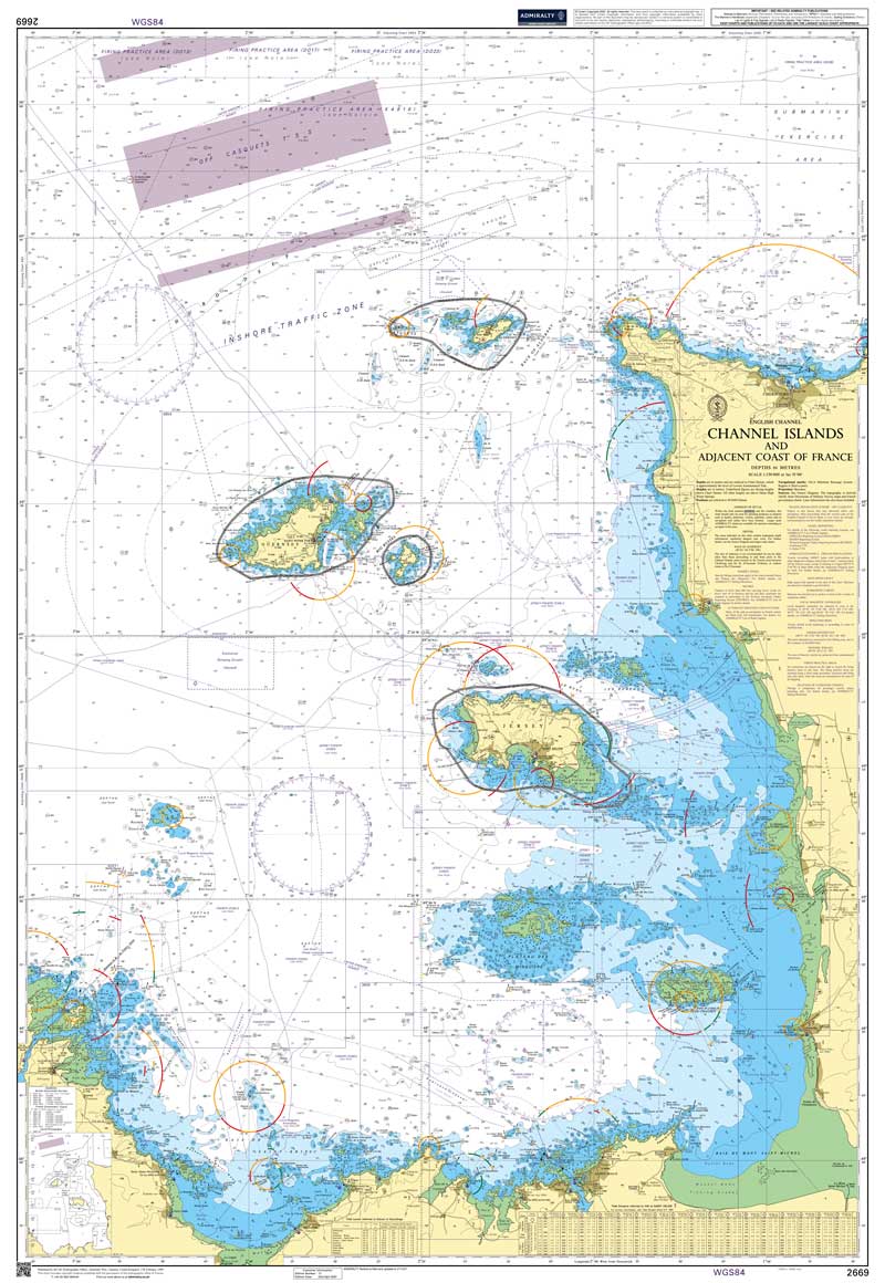 Admiralty Chart - English Channel, Channel Islands & France