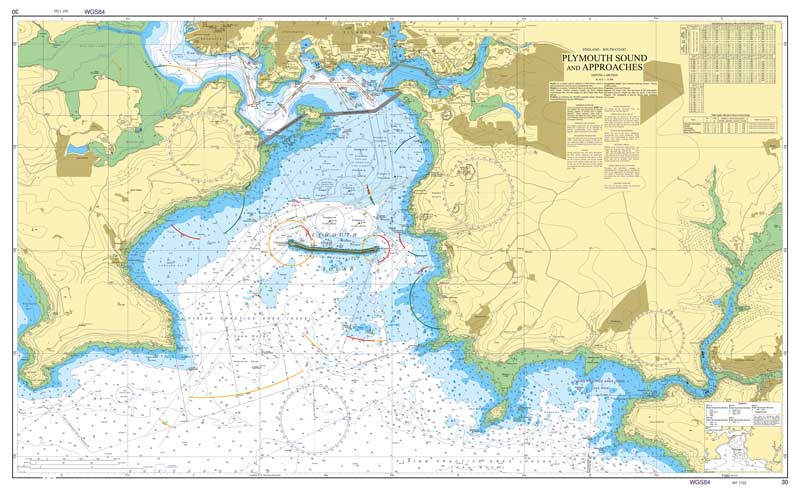 Admiralty Chart - Plymouth Sound and Approaches