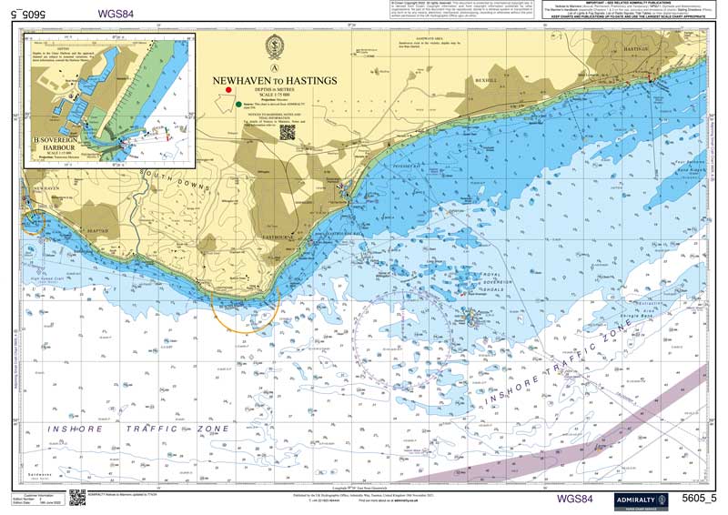 Admiralty Chart - Newhaven to Hastings