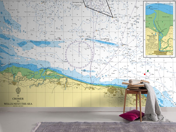 Norfolk Cromer to Wells-Next-The-Sea Wallpaper Mural