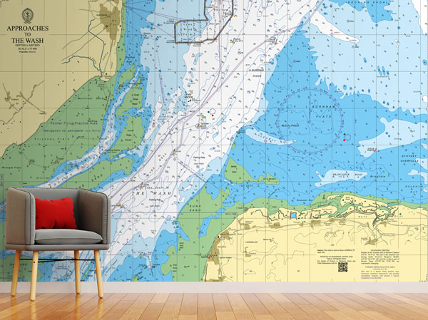Norfolk and Lincolnshire Approaches to the Wash Wallpaper Mural