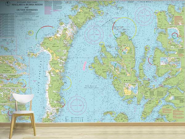 Mallaig to Rubha Reidh and Outer Hebrides Wallpaper Mural