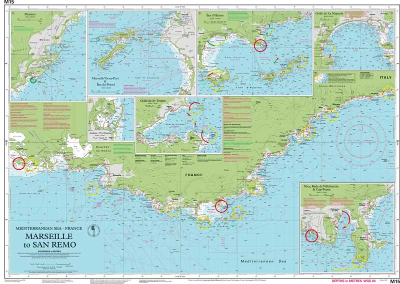 Imray Chart - Marseille to San Remo