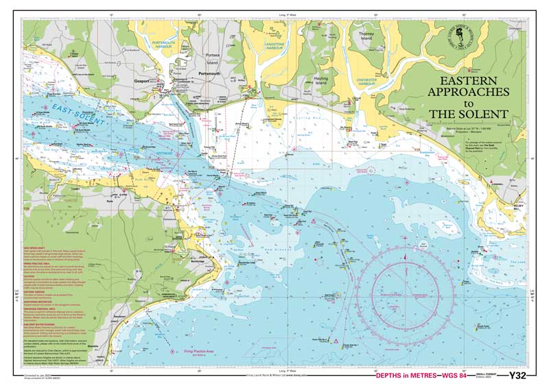 Imray Chart - Eastern Approaches to the Solent