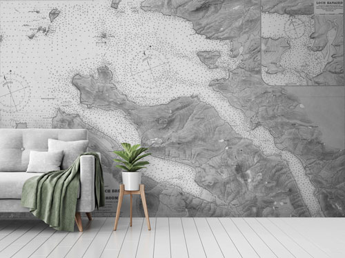 Historic Chart - Approaches Loch Broom (1911) Wallpaper Mural