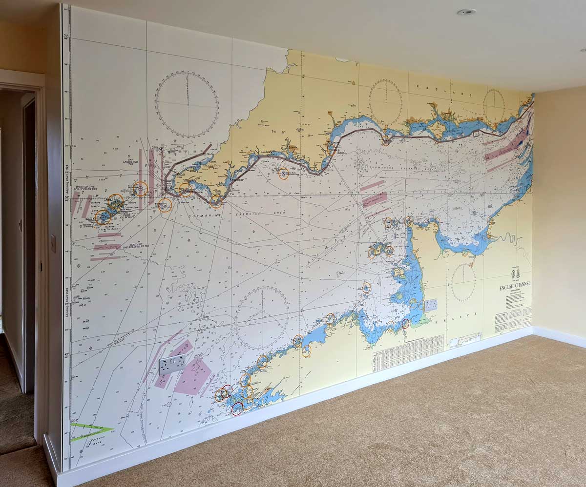 Recent Nautical Chart Wallpaper Murals