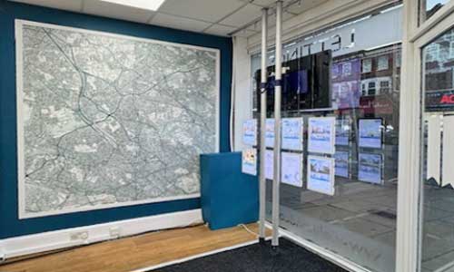 Estate agent local map wallpaper mural