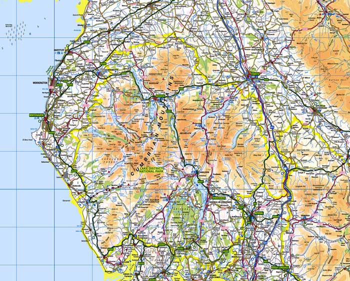 Ordnance Survey Regional (1:250 000) Map Wallpaper