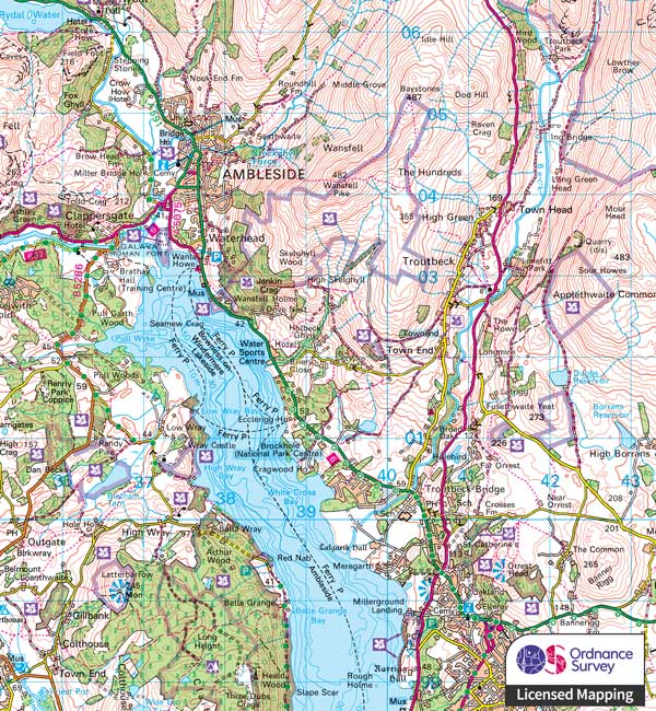 Ordnance Survey Landranger 1:50000 wallpaper map