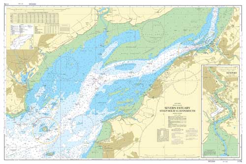 Severn Estuary - Steep Holm to Avonmouth Nautical Chart Poster