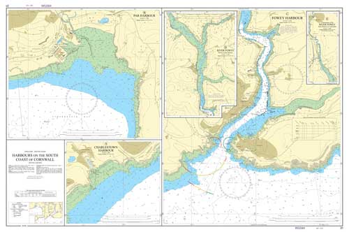 Harbours on the South Coast of Cornwall - Fowey, Par, Charlestown and River Fowey Poster Print