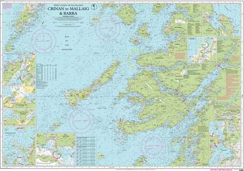 Crinan to Mallaig & Barra Nautical Chart Poster