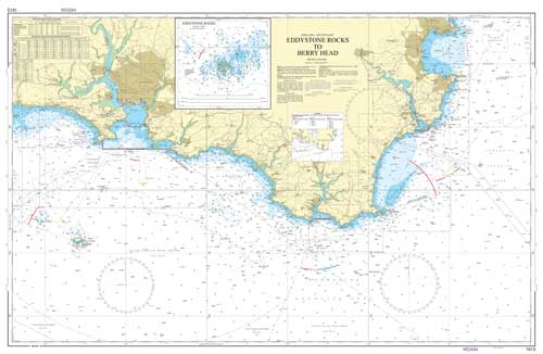 Eddystone Rocks to Berry Head Nautical Chart Poster